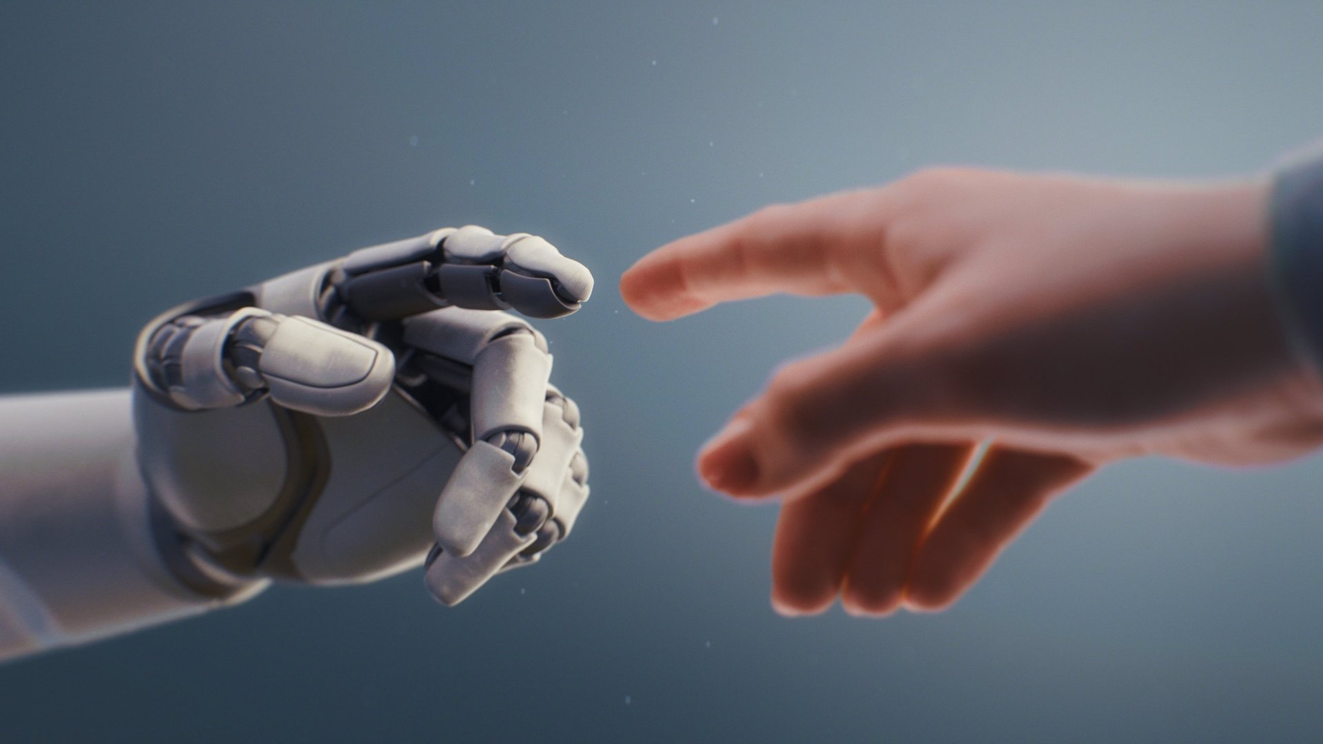 Futuristic Concept of Humanity and Artificial Intelligence Collaboration
