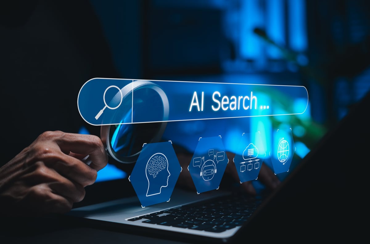 AI Search Engine Technology Concept